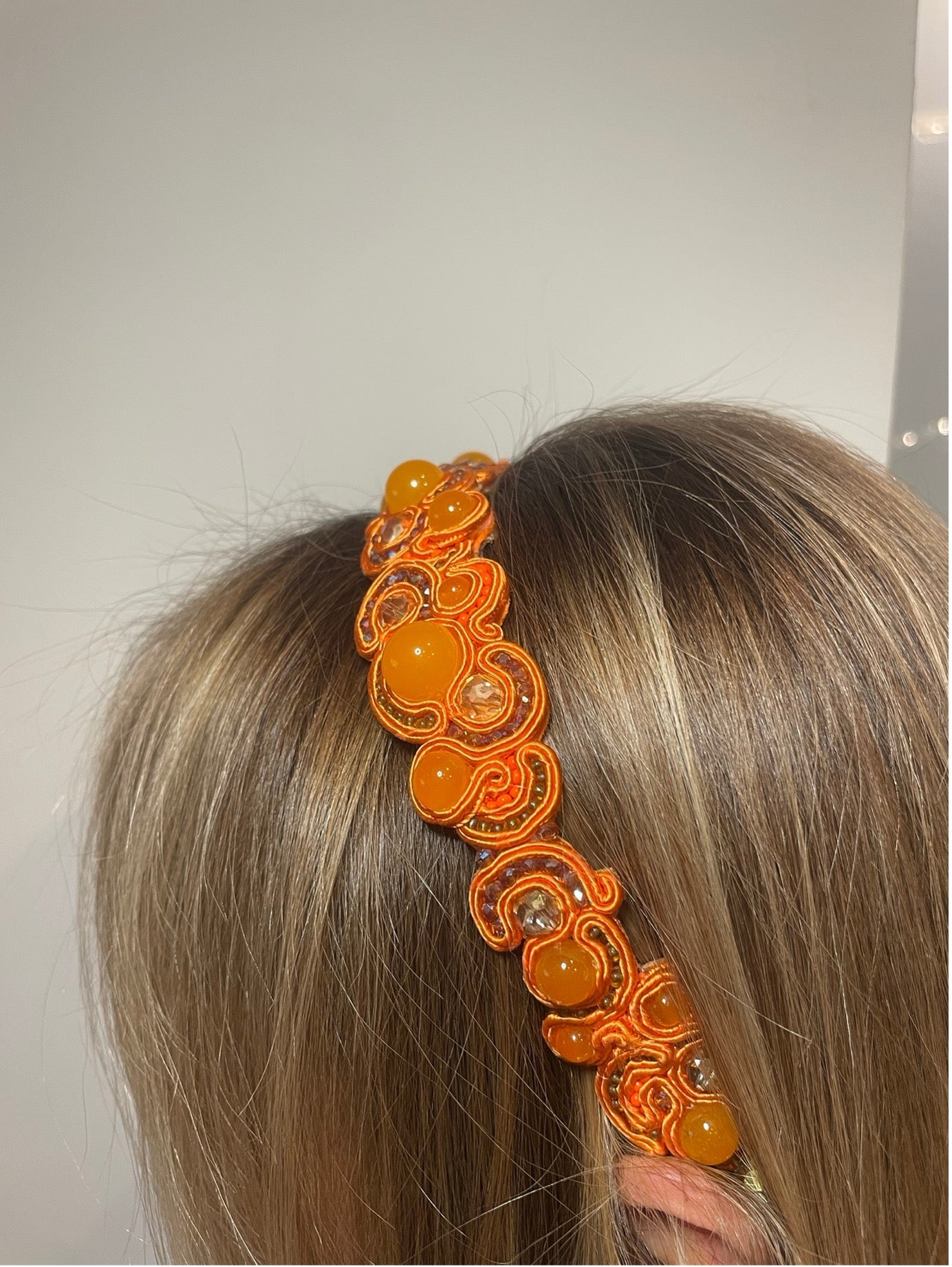 Handcrafted Soutache Headband with Detachable Extension