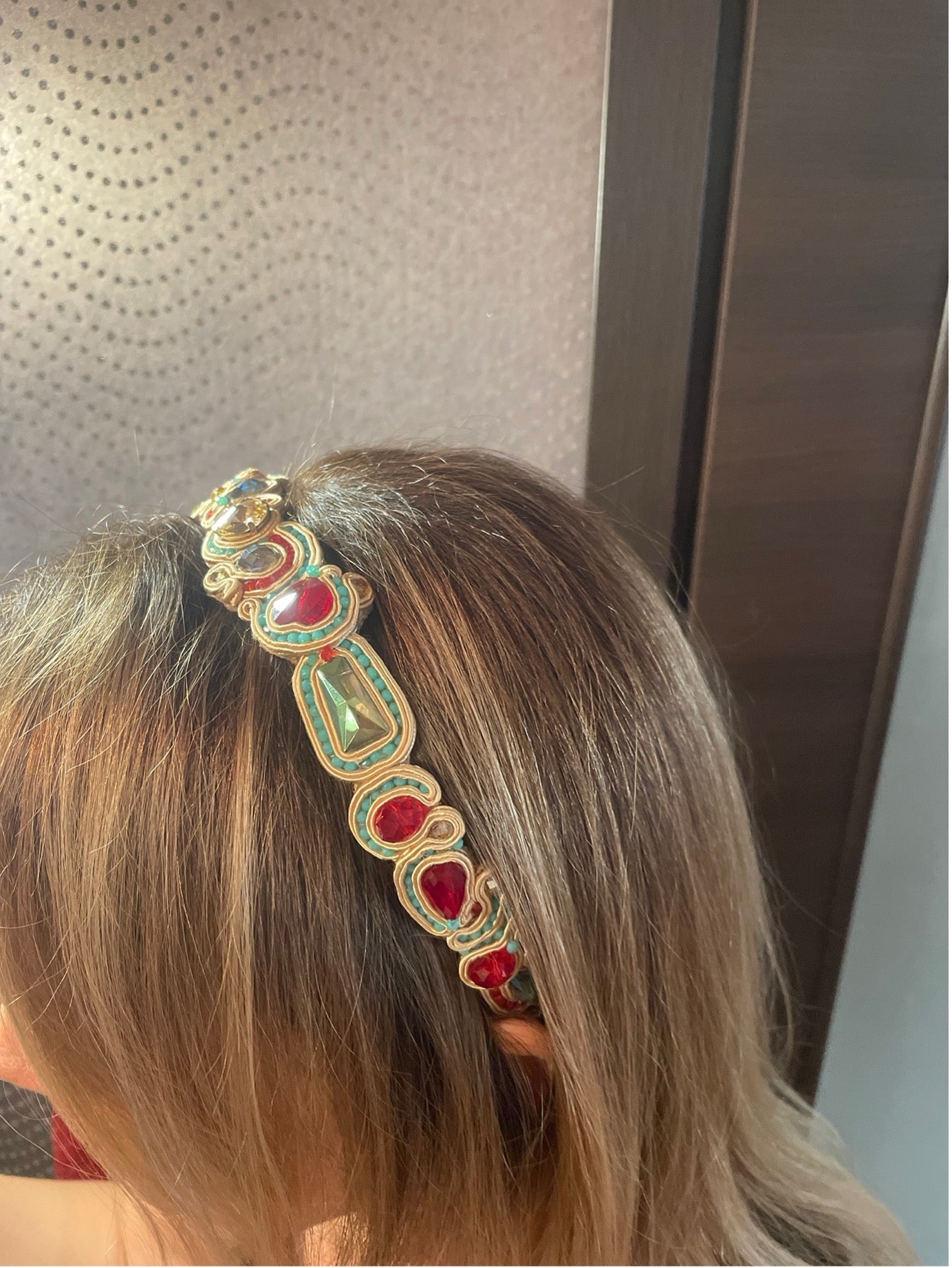 Handcrafted Soutache Headband and Earrings Set