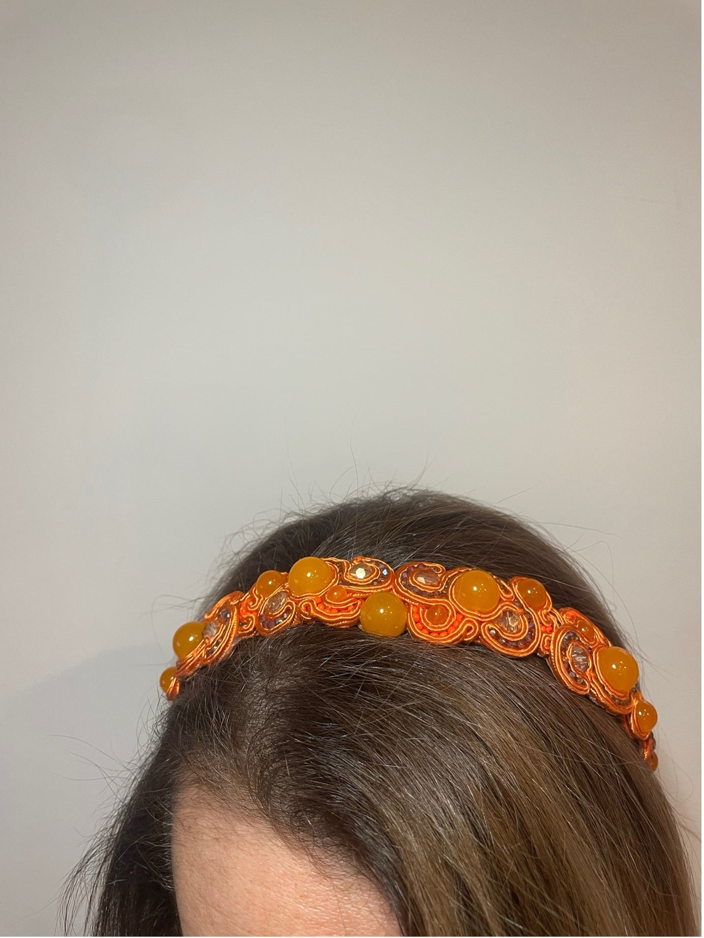 Handcrafted Soutache Headband with Detachable Extension