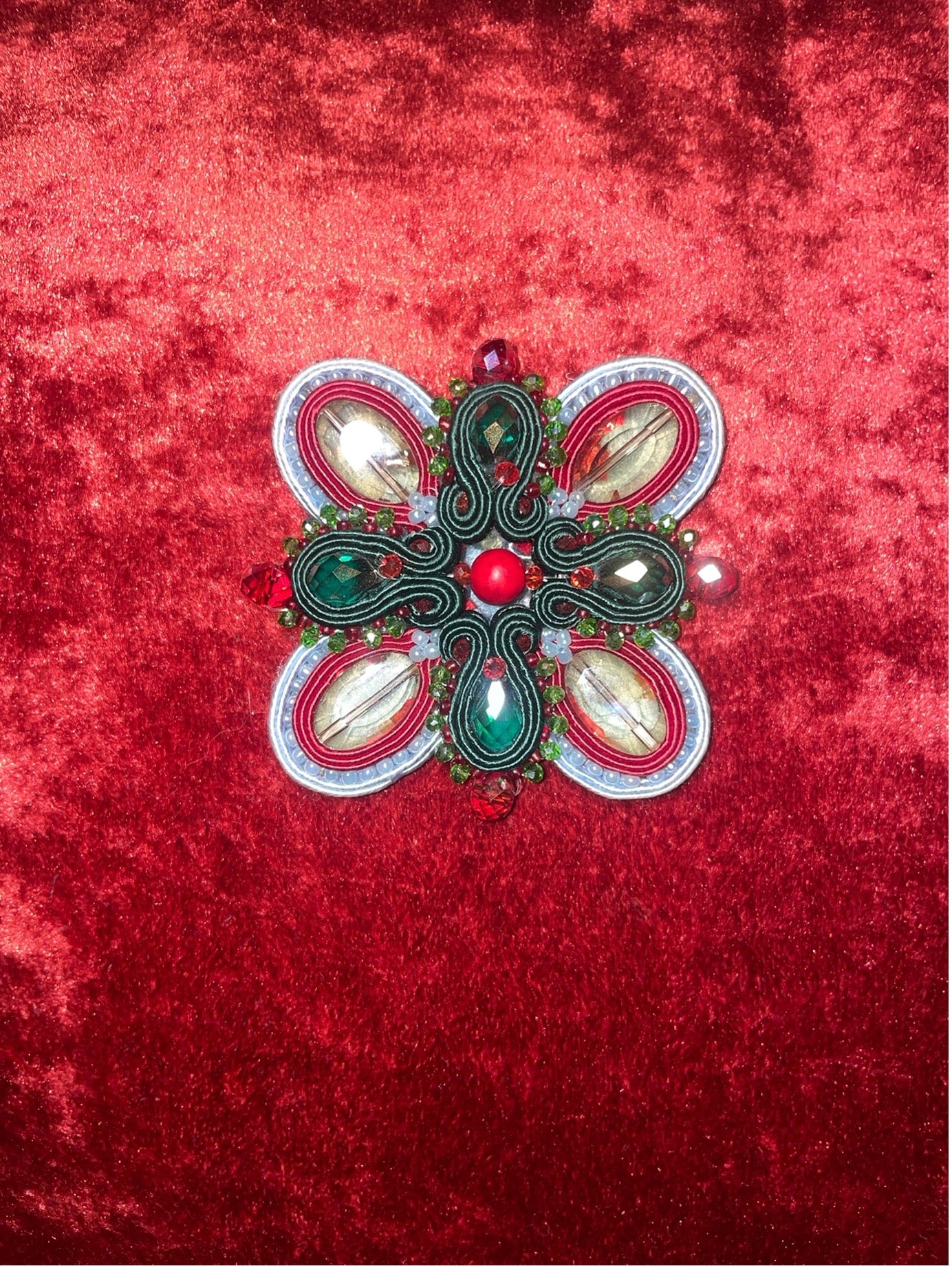 Handcrafted Coral Elegance Brooch